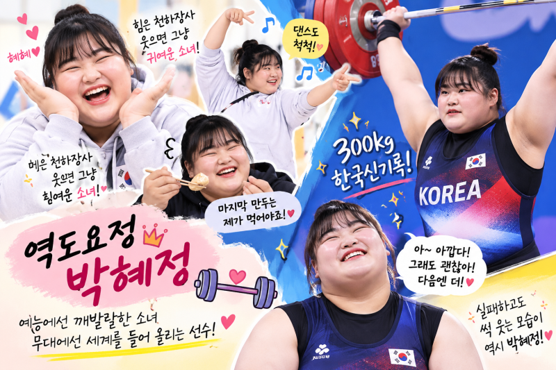 역도 은메달 딴 역도요정 박혜정, 진짜 이 선수 보면 기분이 좋아집니다 ㅋㅋ