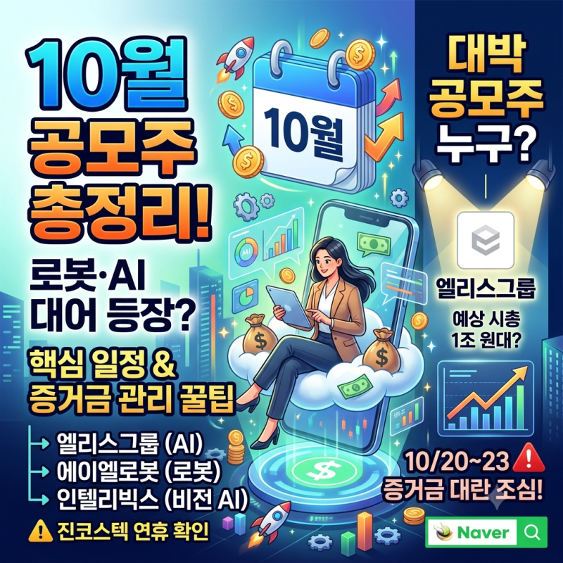 2026년 10월 공모주 청약 일정 총정리｜엘리스그룹부터 로봇·AI까지