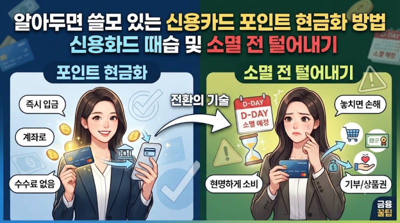 알아두면 쓸모 있는 신용카드 포인트 현금화 방법 및 소멸 전 털어내기