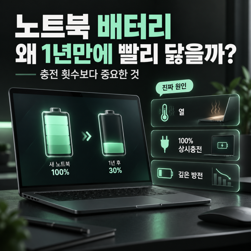 노트북 배터리는 왜 1년만 지나도 빨리 닳을까? 충전 횟수보다 중요한 것