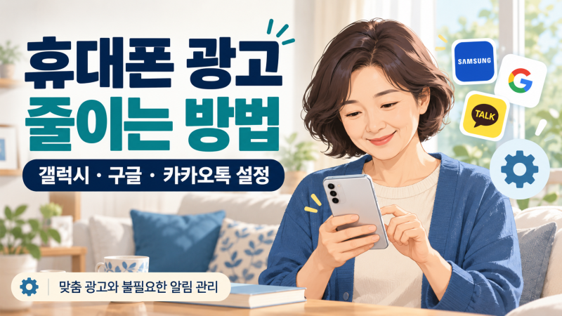 휴대폰 광고 줄이는 방법｜갤럭시·구글·카카오톡 설정 한 번에 정리