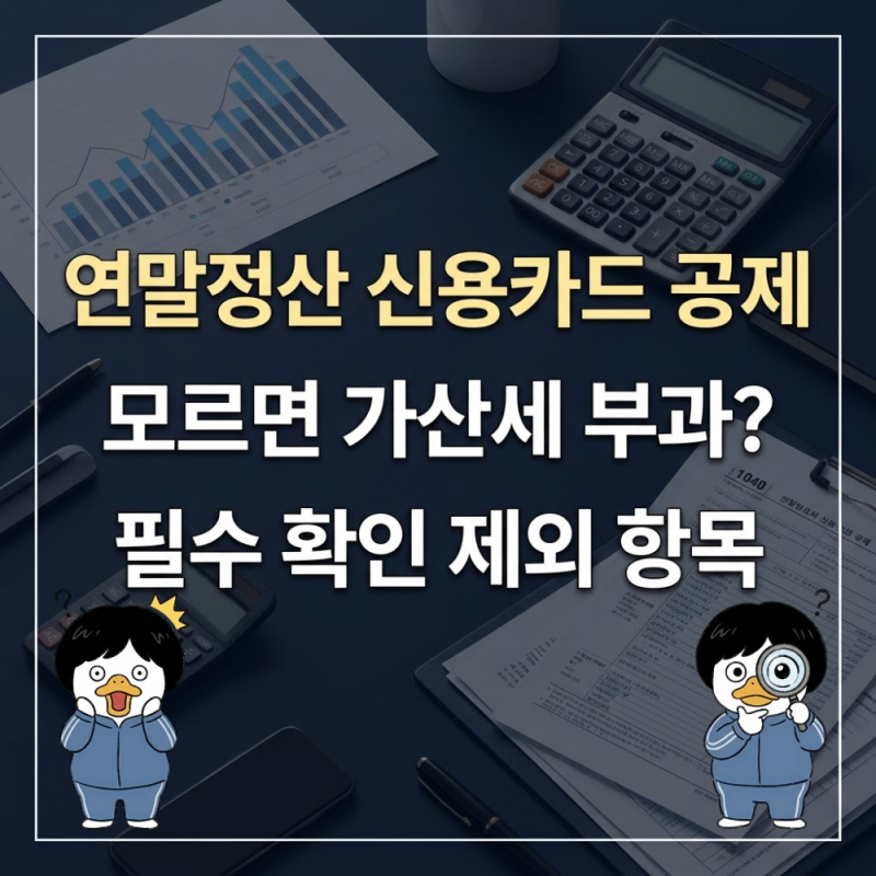 2026 연말정산 신용카드 공제 제외 항목 모르면 가산세? 필수 확인사항