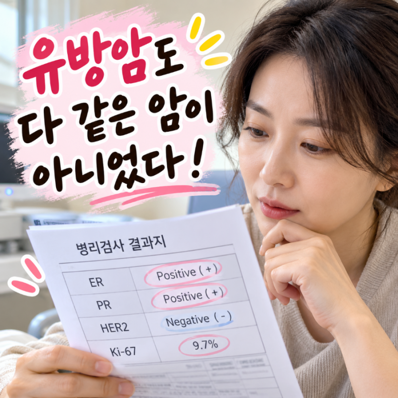 유방암도 다 같은 암이 아니었다.내 유방암 타입 ER·PR·HER2 어디서 확인할까?