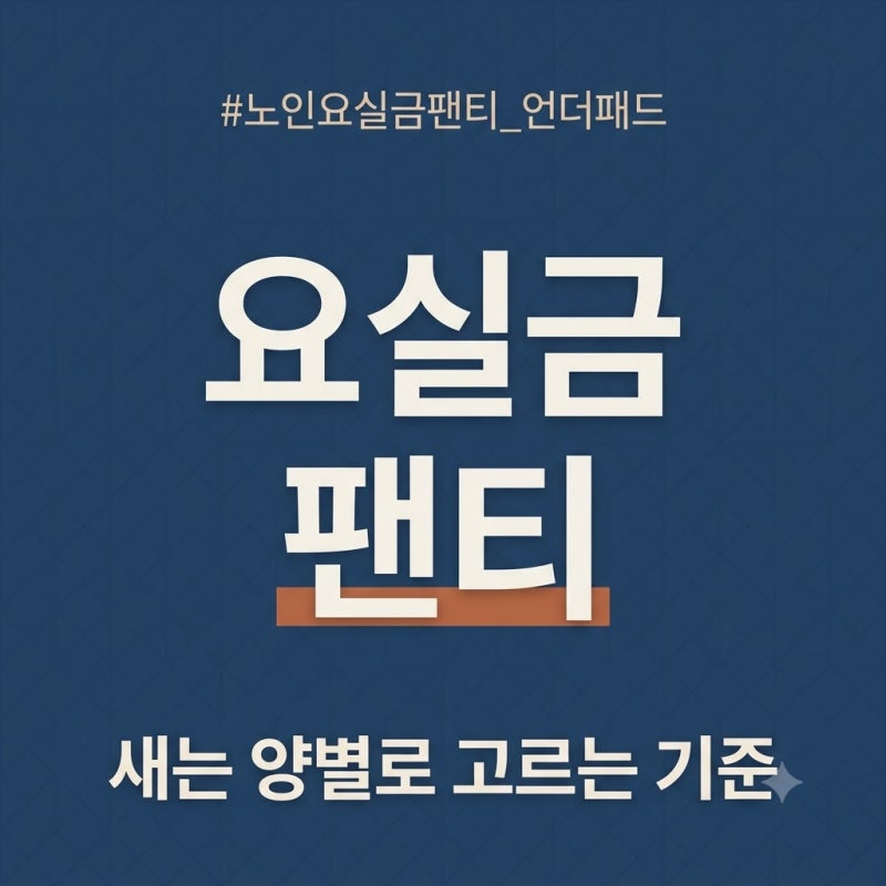노인 요실금 팬티·언더패드, 종류별 고르는 법과 흡수량 기준