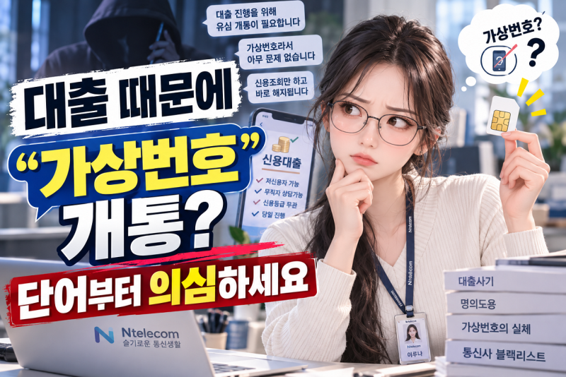 대출때문에 "가상번호"개통? 절대 ㄴㄴ입니다! (3줄요약있음)