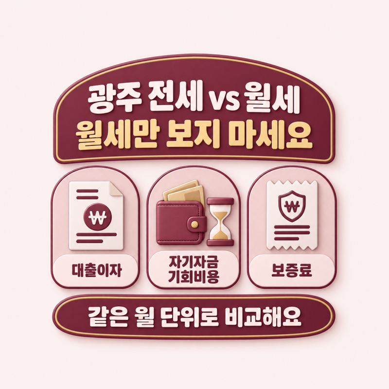 광주 전세·월세 비용 계산법