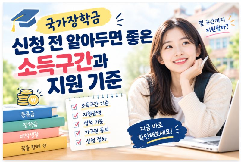 국가장학금 소득구간, 신청 기준과 지원금액 쉽게 정리