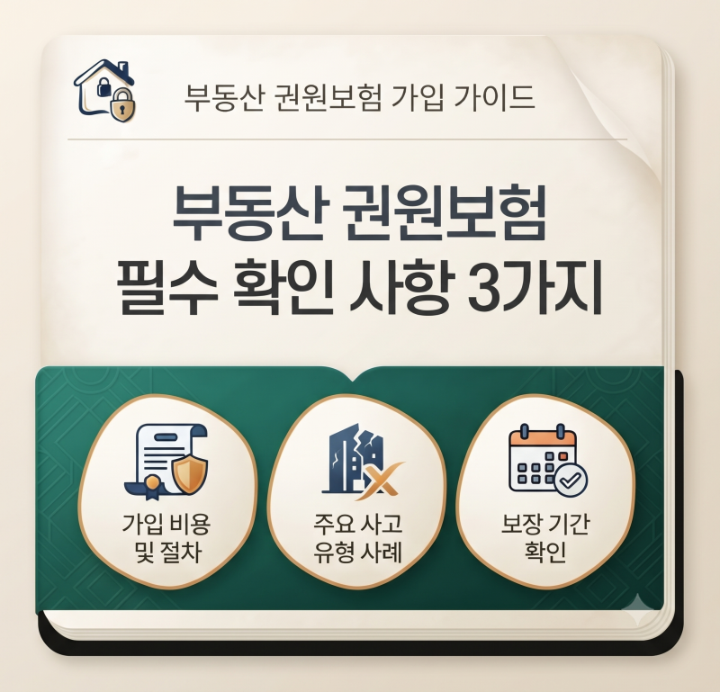 부동산 안심매매 권원 보험 가입료, 사고사례, 보장기간