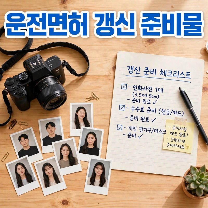 전주에서 운전면허증 갱신한다면? 사진 규격부터 준비물까지 정리