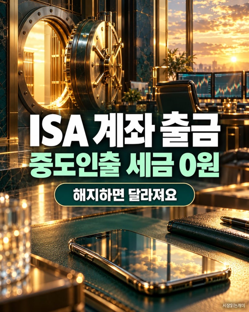 그냥 빼면 되는 줄 알았는데.. ISA 계좌 출금은 '해지'와 세금이 달라요