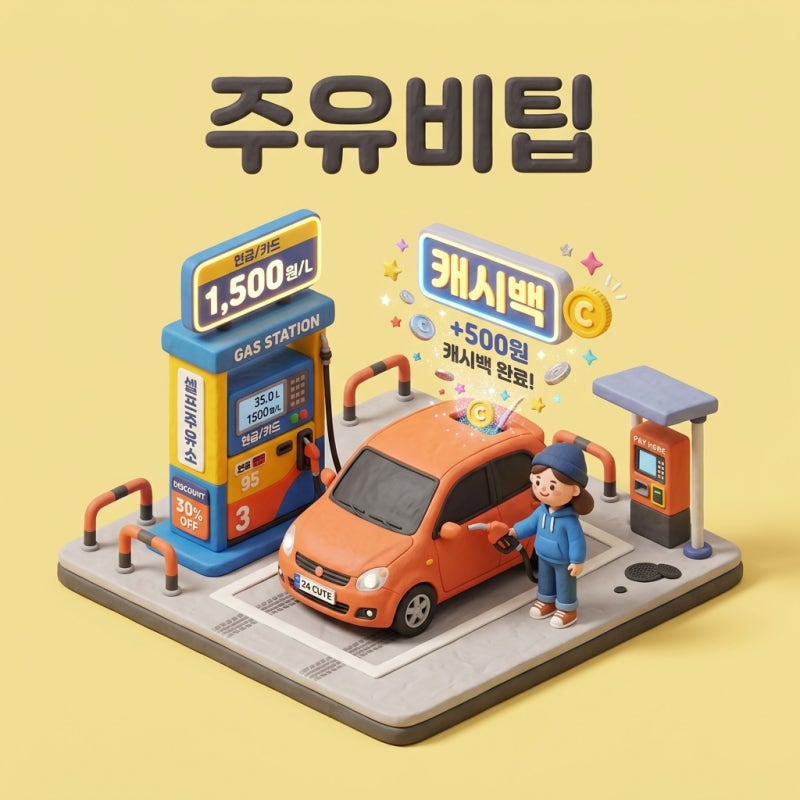 기름값 리터당 100원 아끼기! 셀프 주유소 1단 저속 주유 원리 및 오피넷(Opinet) 알뜰주유소 찾....