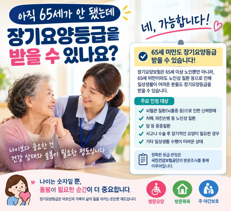 65세 미만도 장기요양등급을 받을 수 있을까?
