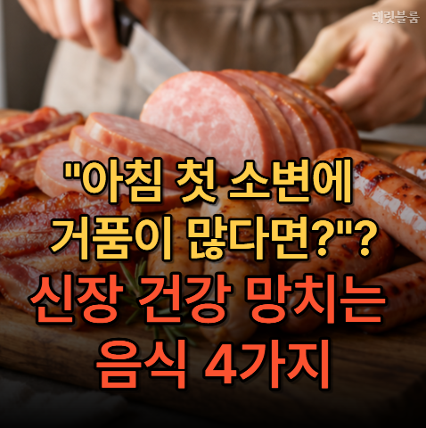 "아침 첫 소변에 거품이 많다면?" 신장 건강 망치는 음식 4가지