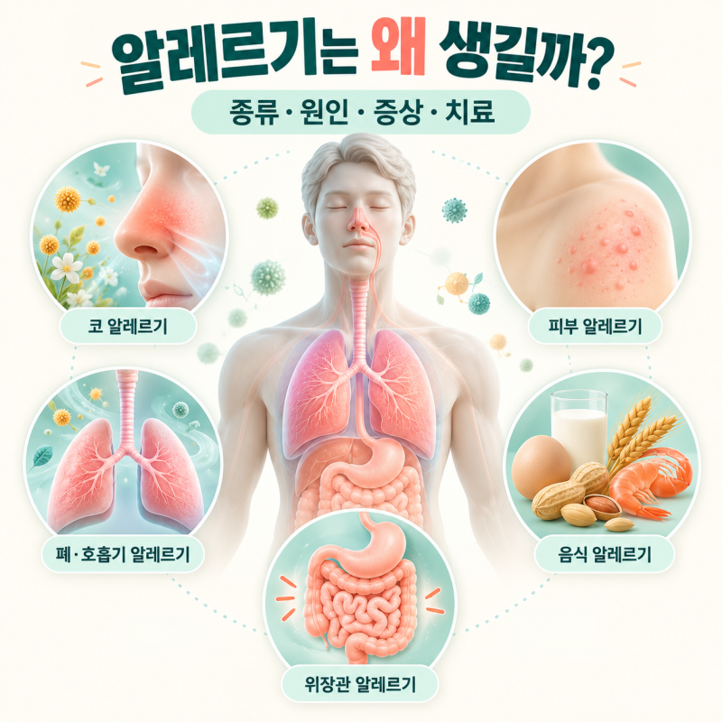 알레르기는 왜 생길까? 종류·원인·증상·치료법 초보자 정리