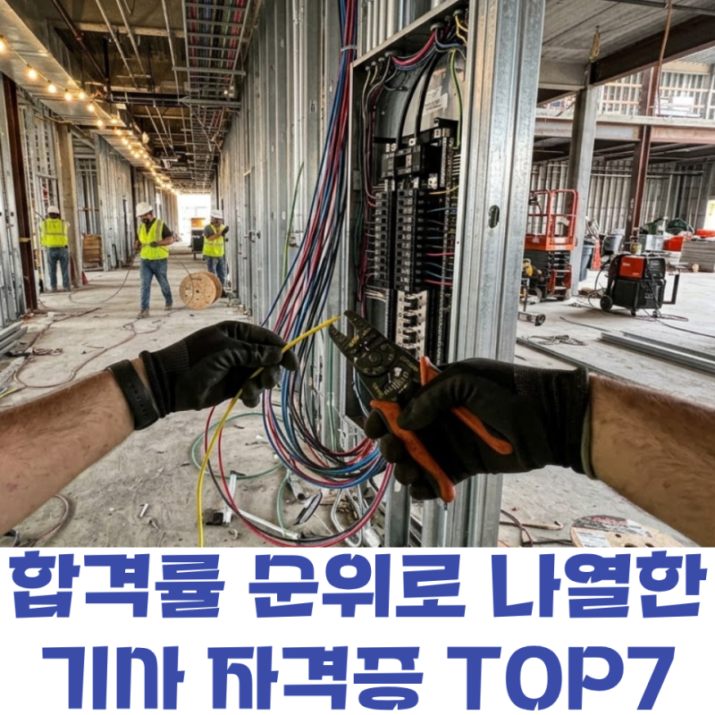 합격률 순위로 나열한 기사 자격증 TOP7