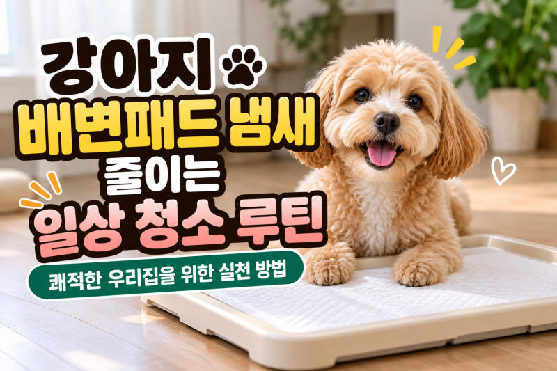 강아지 배변패드 냄새 줄이는 일상 청소 루틴과 관리 방법