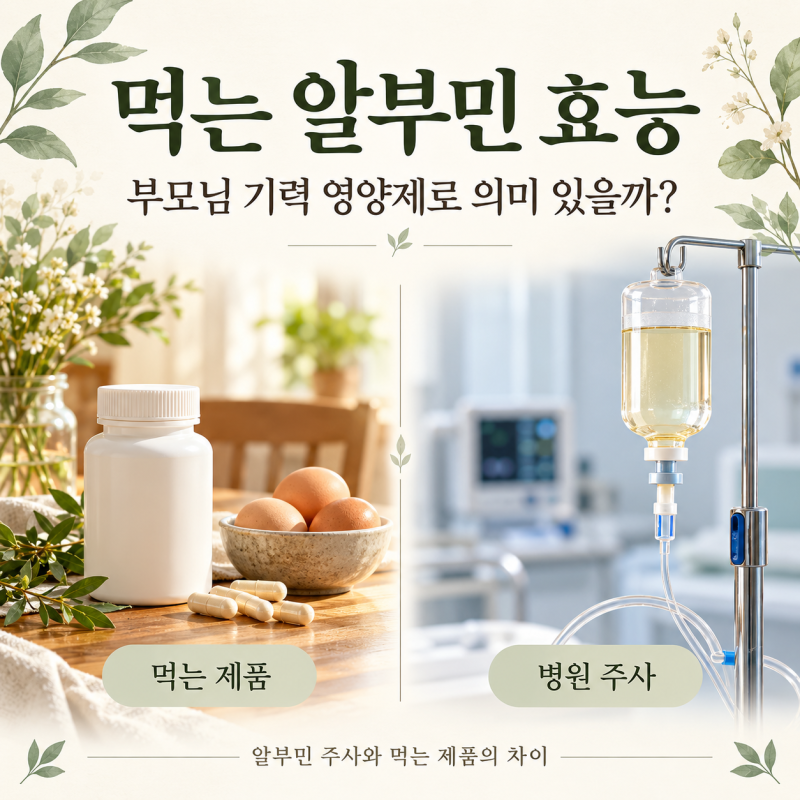 먹는 알부민 효능, 부모님 기력 영양제로 정말 의미 있을까?