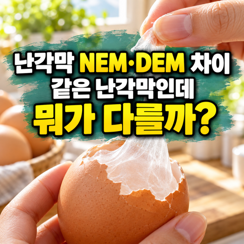 난각막 NEM·DEM 차이, 같은 난각막인데 뭐가 다를까?