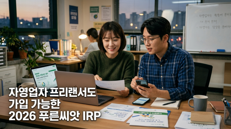 회사원만 퇴직연금? 자영업자·프리랜서도 푸른씨앗 IRP 가입된다