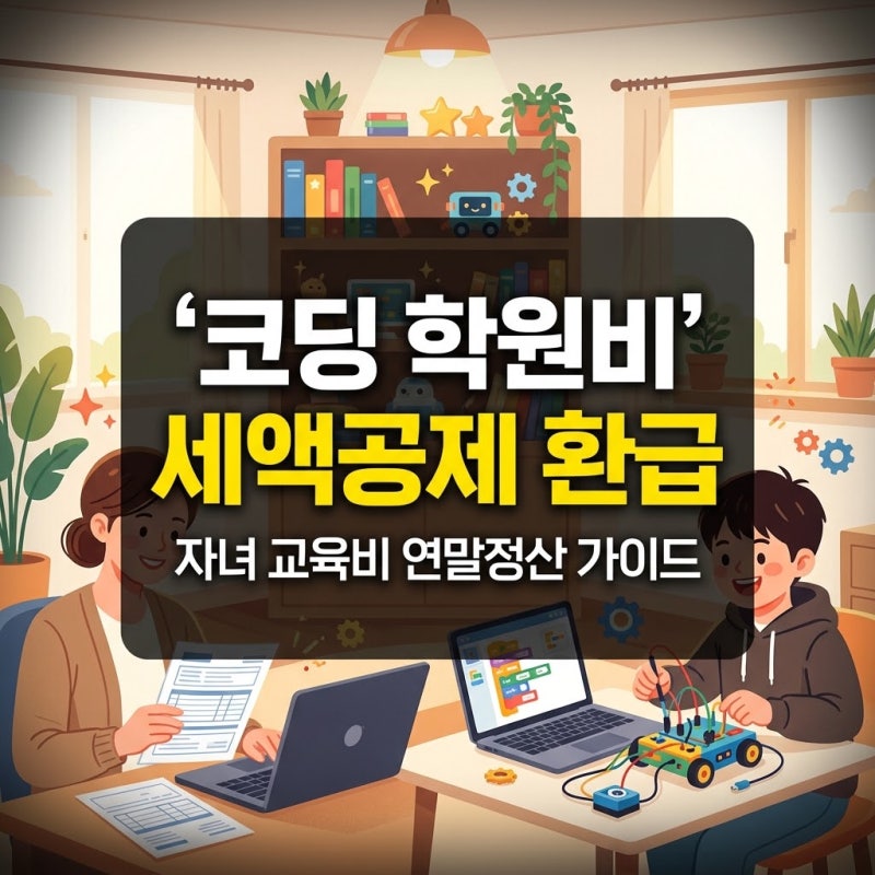 자녀 코딩 학원비 교육비 세액공제 한도 및 영수증 발급 가이드