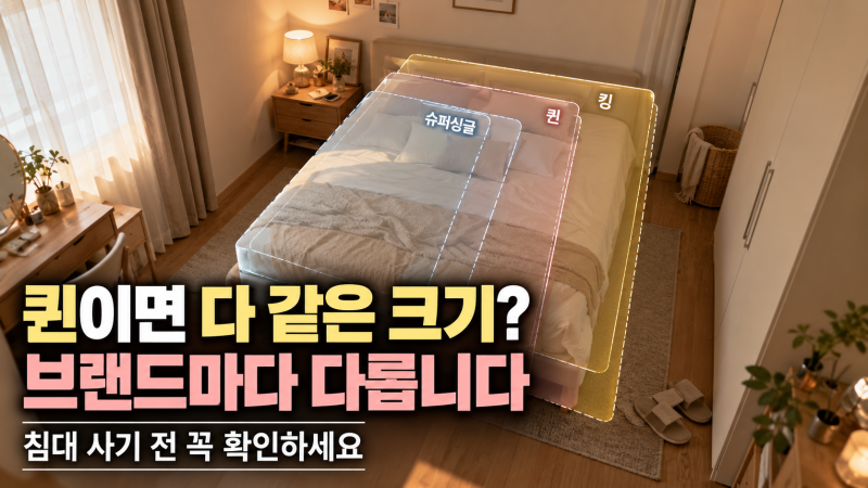 침대 사이즈 정리｜싱글·슈퍼싱글·퀸·킹 몇 cm? 매트리스 사기 전 꼭 확인할 것