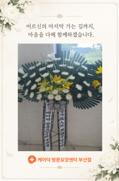 [케어닥 방문요양센터 부산점] 어르신의 마지막 가는 길까지 함께 하겠습니다