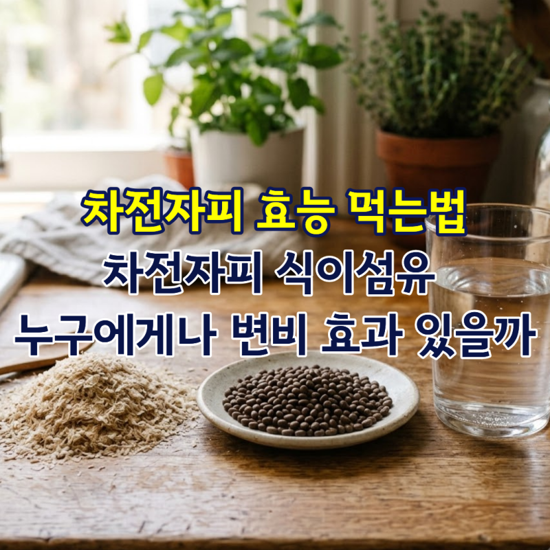 차전자피 효능 먹는법 식이섬유 누구에게나 변비 효과 있을까
