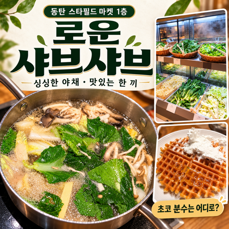 Review of Rowoon Shabu Shabu at Dongtan Starfield Market: Satisfied with Fresh Vegetables, but Where's the Chocolate Fountain?
