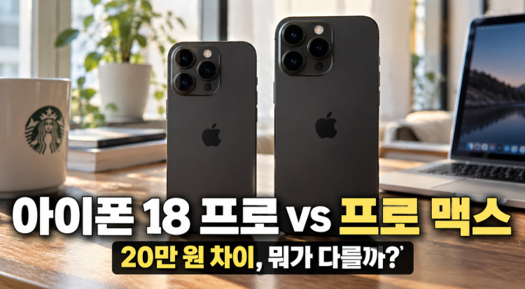 [IT기기 비교] 아이폰 18 프로 vs 프로 맥스 차이｜20만 원 더 주면 뭐가 달라질까?