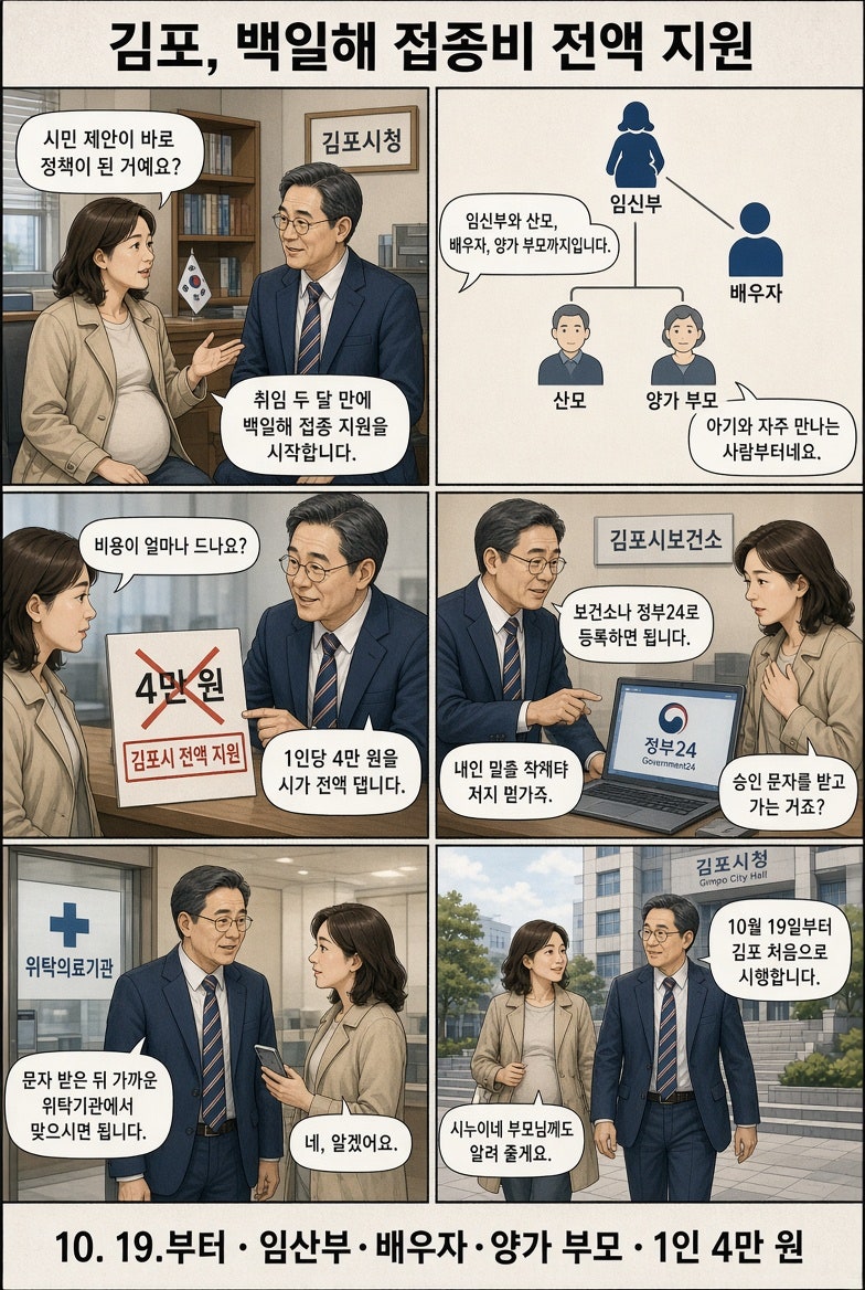 이기형 김포시장, 시민제안 정책실현 성공…백일해 예방접종 최초 시행