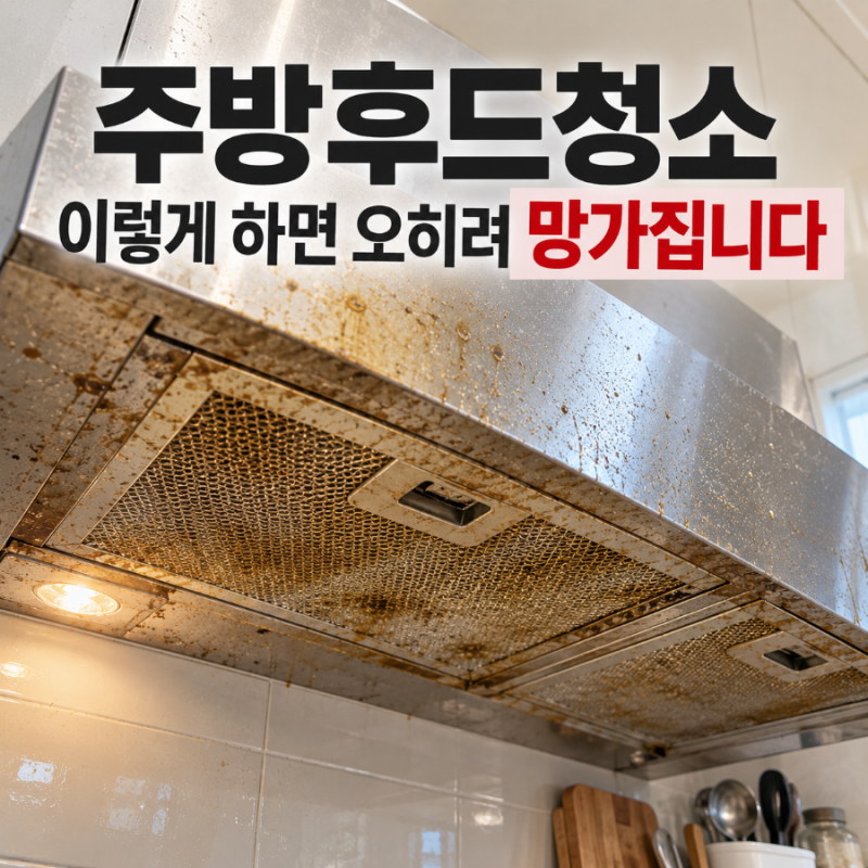 주방후드청소 이렇게 하면 오히려 망가집니다