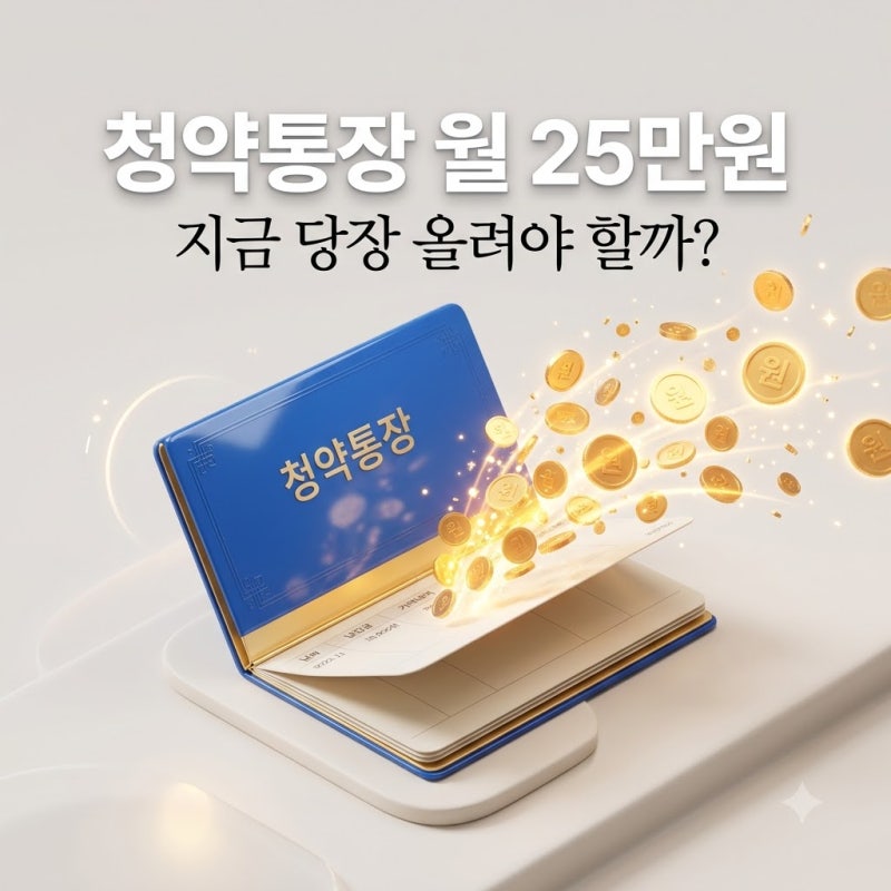 청약통장 월 납입액 25만원 상향 '지금 당장 올려야 할까' 공공분양 커트라인 꿀팁
