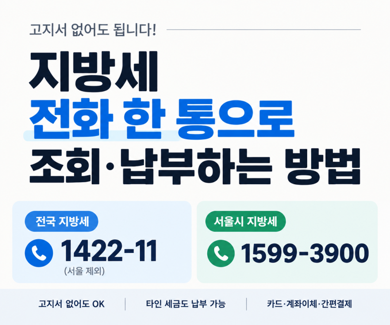 재산세, 고지서 없어도 됩니다! 지방세 전화 한 통으로 조회·납부하는 방법