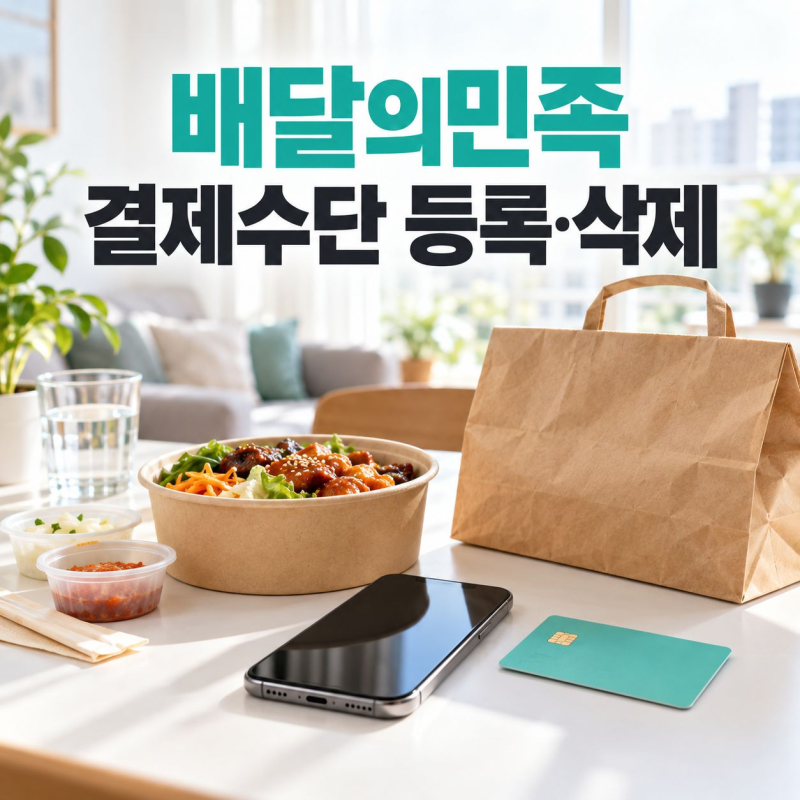 배달의민족 결제수단 등록·삭제, 배민페이에서 관리하기