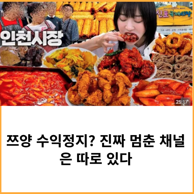 쯔양 먹방 수익정지 이유? 진짜 멈춘 채널과 유튜브 새 규제 총정리