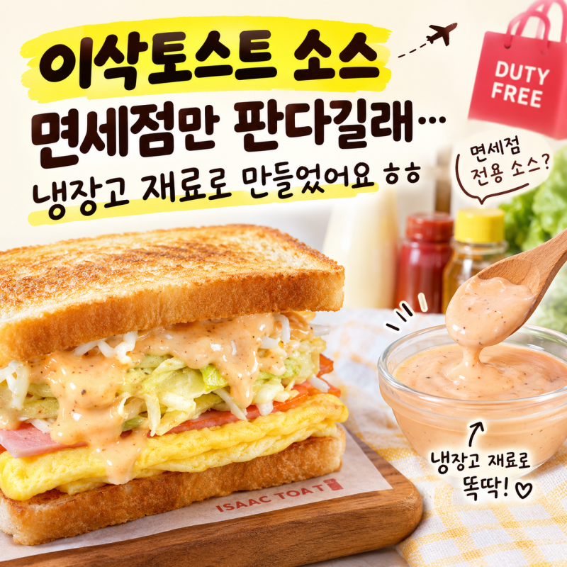 이삭토스트 소스 면세점만 판다길래… 냉장고 재료로 만들었어요 ㅎㅎ