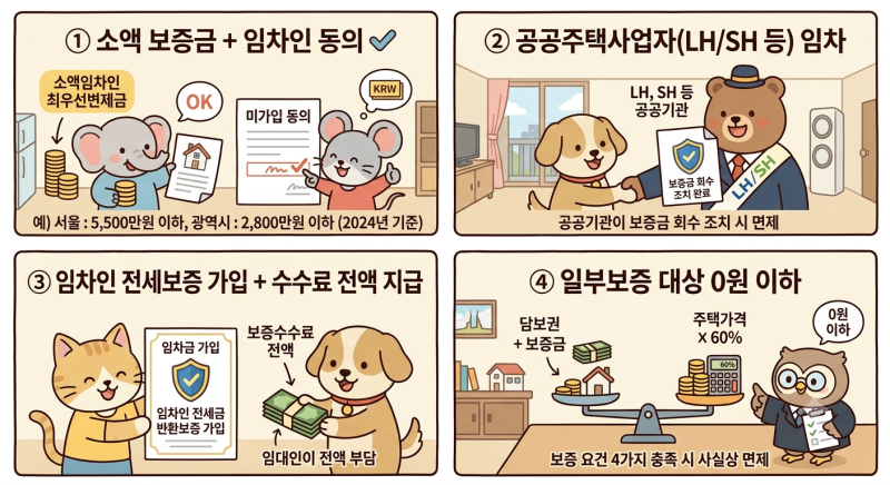 임대보증금 보증 가입 면제 조건 총정리, 임대사업자 필독 4가지
