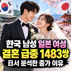 한국 남성 일본 여성 결혼 급증 1483쌍 日서 분석한 증가 이유