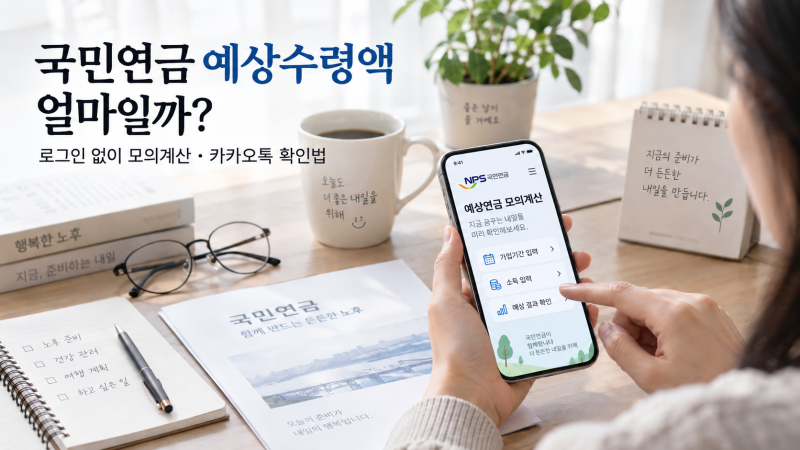 국민연금 예상수령액 얼마일까? 로그인 없이 조회하는 방법과 카카오톡 확인법