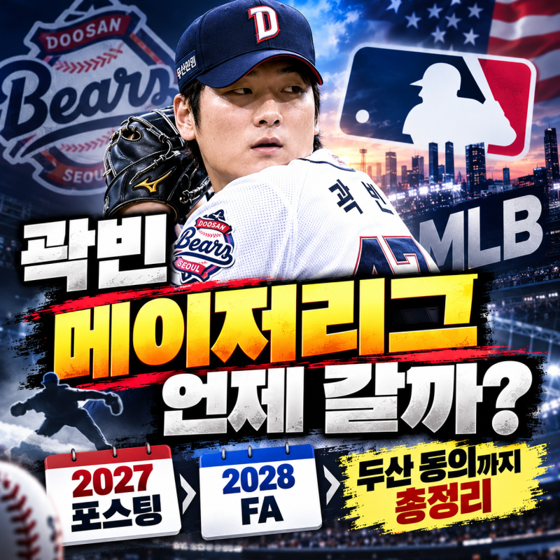 곽빈 메이저리그 언제 갈까? 2027 포스팅·2028 FA, 두산 동의까지 총정리