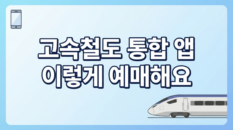 KTX SRT 통합 앱, 10월부터 예매는 어떻게 해요?