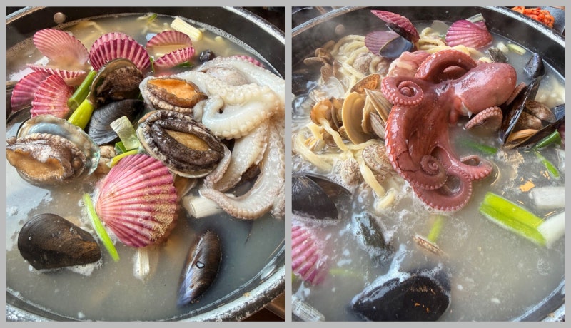 [인천 영종도 맛집] 해산물이 가득한 칼국수 맛집 미애네칼국수 4호점