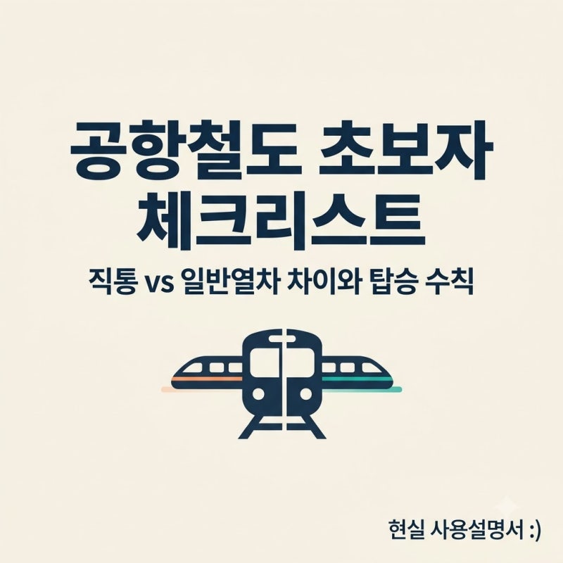 공항철도 초보자 체크리스트: 직통 vs 일반열차 차이와 필수 탑승 수칙