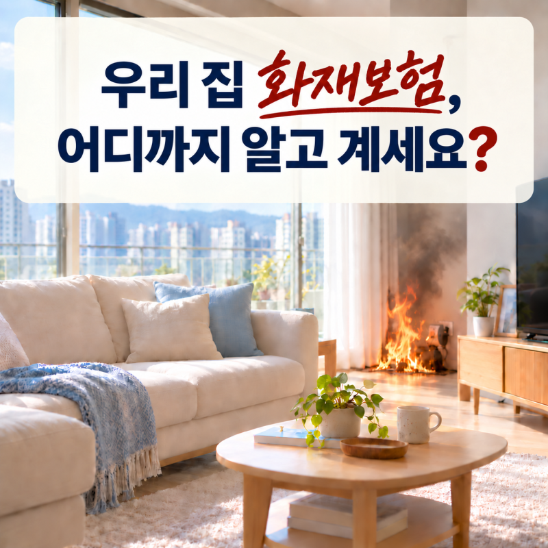화재보험이 필요한 이유｜화재·누수·가전제품 수리 특약까지 알아봐요
