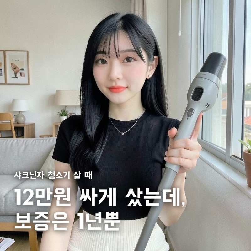 샤크닌자 청소기, 12만원 싸게 샀는데 보증은 1년