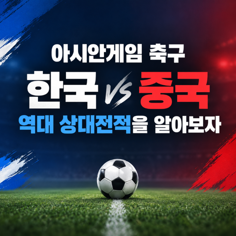 아시안게임 축구 한국 중국 역대 상대전적을 알아보자
