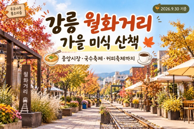 강릉 월화거리 가을 산책...중앙시장부터 국수축제까지 걷기 좋은 도심 코스
