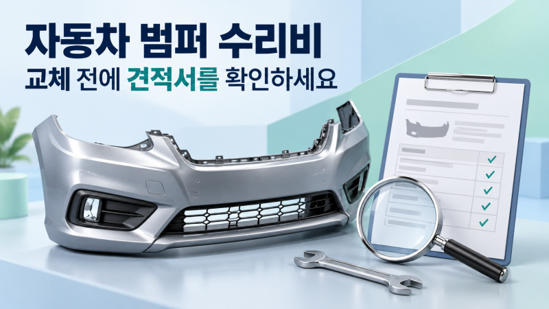 자동차 범퍼 수리비, 교체 전에 확인할 견적서 5가지