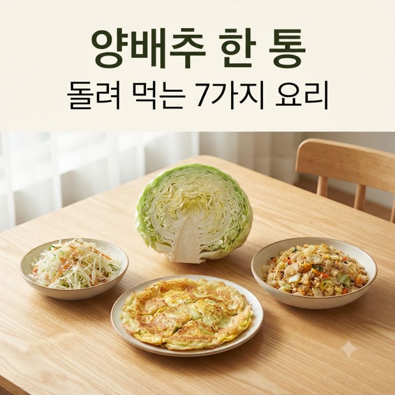 양배추 요리 일주일, 한 통 사서 남김없이 먹는 7가지 방법