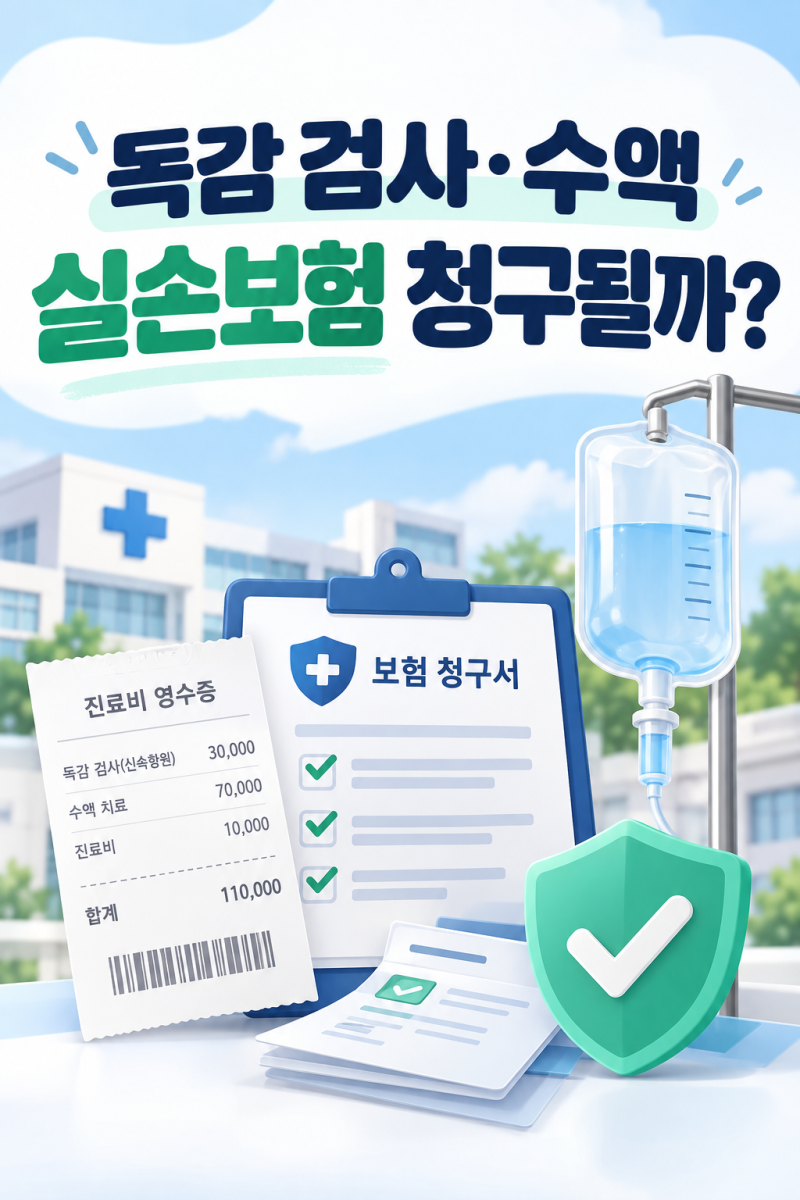 독감 검사비·수액, 실손보험 청구될까? 서류 4가지 체크
